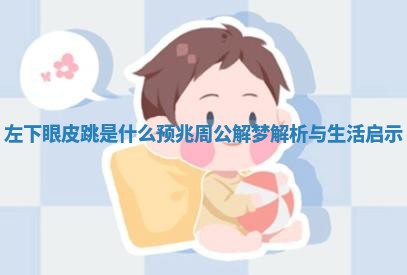 左下眼皮跳是什么预兆周公解梦解析与生活启示