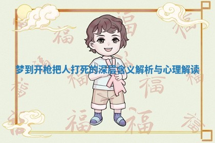 梦到开枪把人打死的深层含义解析与心理解读