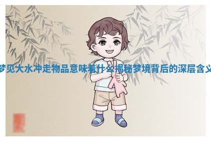 梦见大水冲走物品意味着什么 揭秘梦境背后的深层含义