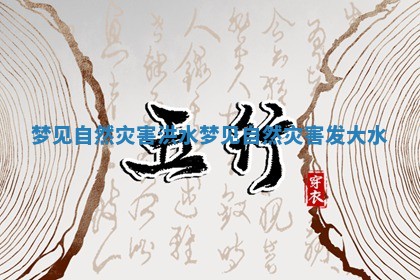 梦见自然灾害洪水_梦见自然灾害发大水